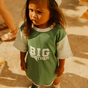 Banabae Big Brother Collegiate Tee - Green-Kids Sibling Tees | Apparel