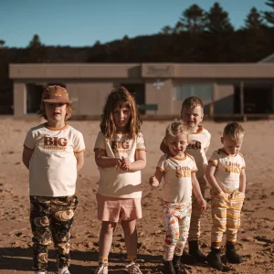 Banabae Big Brother Organic Cotton Ringer Tee - Mustard-Kids Sibling Tees | Apparel