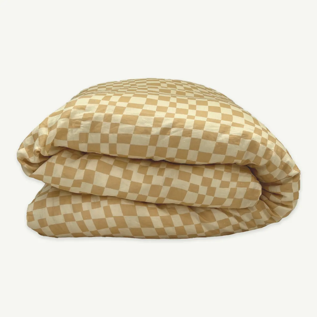 checkers_flax_linen_quilt_0.webp Banabae Checkers Flax Linen Quilt Cover- Adults Bedding