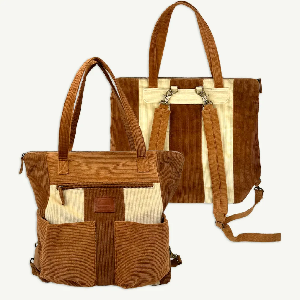 corduroy_spliced_converti_0.webp Banabae Corduroy Spliced Convertible Backpack - Tan-Women Bags