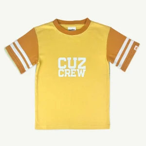 Banabae Cuz Crew Collegiate Tee - Yellow-Kids Sibling Tees | Apparel
