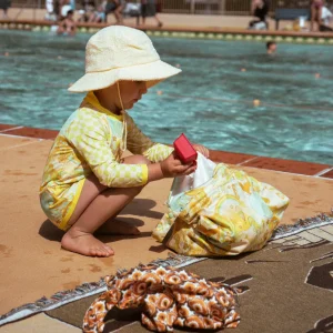 Banabae Econaps x Wet Bag - Large - Wall Flower-Kids Back To Kindy | Swim Nappies & Wet Bags