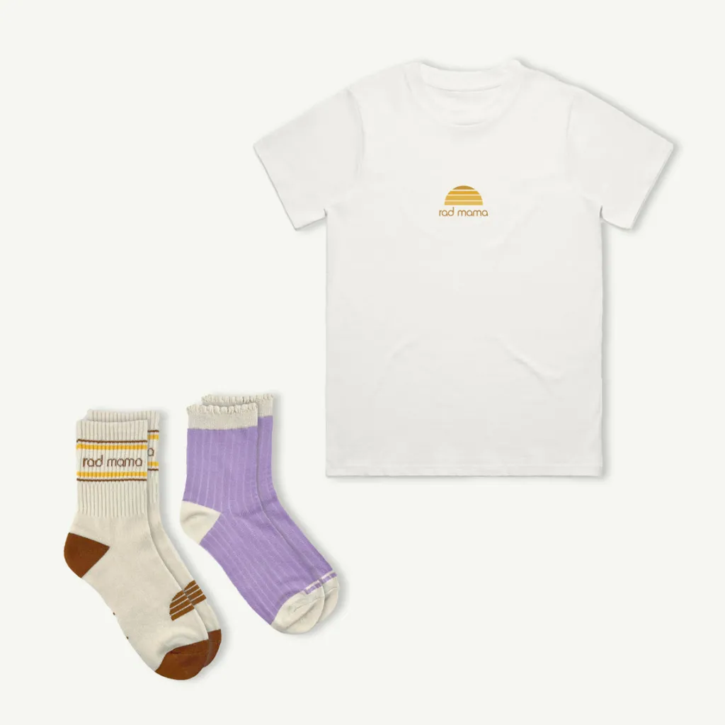 essential_rad_mama_socks__0.webp Banabae Essential Rad Mama Socks and Tee Bundle-Women Apparel