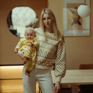 Banabae Fair Isle Ladies Organic Cotton Jumper-Women Apparel