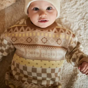 Banabae Fair Isle Organic Cotton Knit Kids Jumper-Kids Apparel