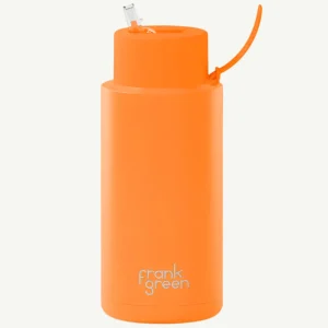 Banabae Frank Green 34oz Ceramic Reusable Bottle/Straw Lid with Straw - Neon Orange-Kids Kitchen | Back To Kindy