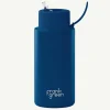 Banabae Frank Green 34oz Ceramic Reusable Bottle/Straw Lid with Straw - Deep Ocean-Kids Kitchen | Back To Kindy