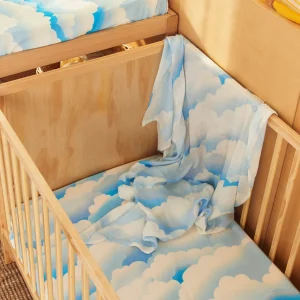 Banabae Head in the Clouds Hemp/Organic Cotton Fitted Cot Sheet- Fitted Cot Sheets