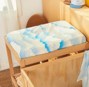 Banabae Head in the Clouds Hemp/Organic Cotton Bassinet Sheet/Changing Pad Cover- Fitted Bassinet Sheets / Change Pad Cover