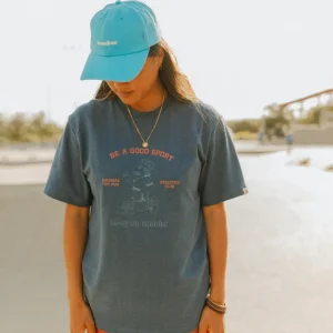 Banabae Keep On Running Adults Tee - Navy-Women Apparel | Apparel