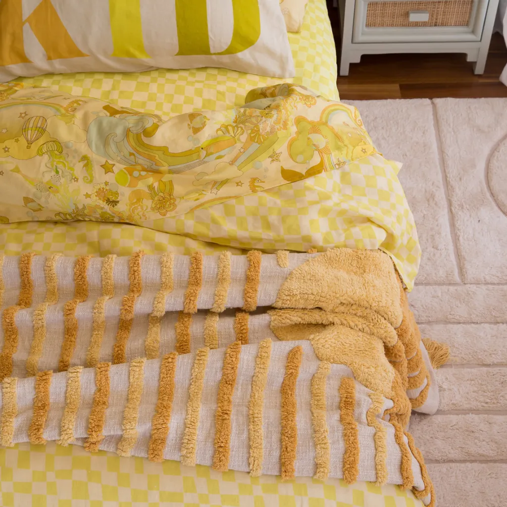 lime_check_quilt_and_pill_2.webp Banabae Lime Check Quilt and Pillowcase Set-Kids Kid's Bedding | Kid's Bedding