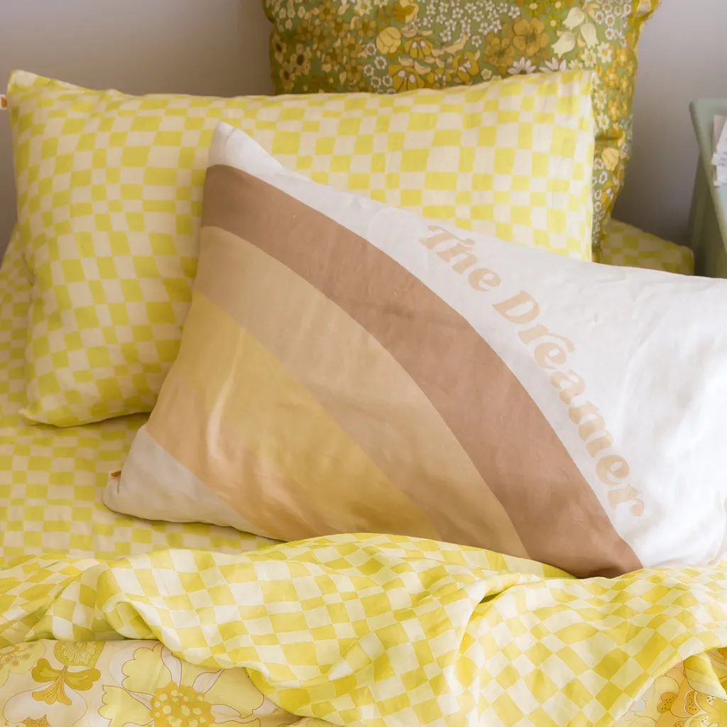 lime_check_standard_pillo_1.webp Banabae Lime Check Standard Pillowcase-Kids Kid's Bedding | Kid's Bedding