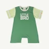 Banabae Little Bro Collegiate Playsuit - Green-Kids Sibling Tees | Apparel