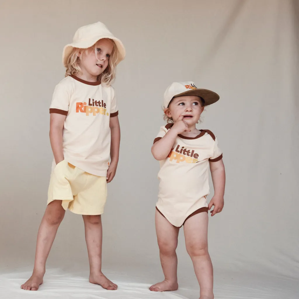little_ripper_retro_ringe_1.webp Banabae Little Ripper Retro Ringer Tee-Kids Apparel
