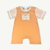 Banabae Little Sis Collegiate Playsuit - Coral-Kids Sibling Tees | Apparel