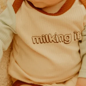 Banabae Milking It Onesie and Bibs Pacifier Bundle- Baby Shower Bundles | Apparel