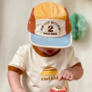 Banabae 2nd Birthday Cord Cap - Primary Spliced-Kids The Birthday Collection | Hats, Caps And Beanies