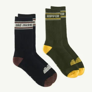 Banabae Old Mate and Ripper Organic Cotton Crew Sock Adult Pack- Socks