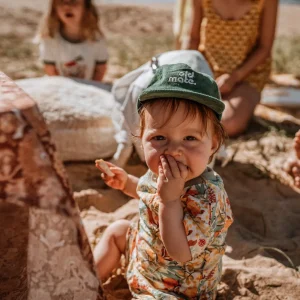Banabae Old Mate Kids Cord Cap - Moss-Kids Back To Kindy | Hats, Caps And Beanies