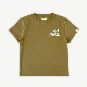 Banabae Old Mate Organic Cotton Kids Tee - Olive-Kids Apparel