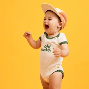 Banabae Old Mate Organic Cotton Onesie-Kids Back To Kindy | Apparel