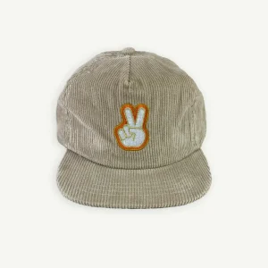 Banabae Peace On Earth Pinch Front Cord Kids Cap - Ecru-Kids Hats, Caps And Beanies | Hats
