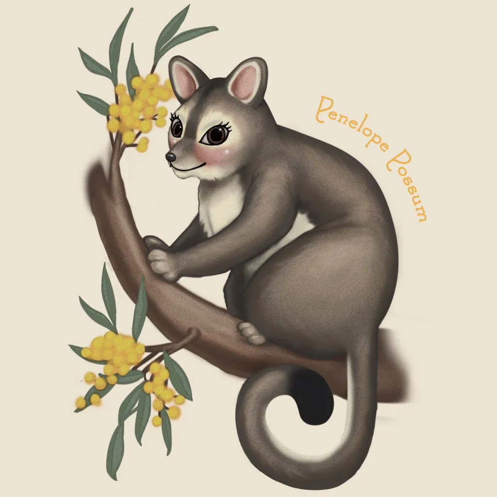 penelope_possum_digital_a_0.webp Banabae Penelope Possum Digital Art Download- Nursery Art