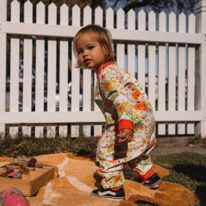Banabae Poppy Floral Organic Cotton Jumpsuit-Kids Back To Kindy | Apparel