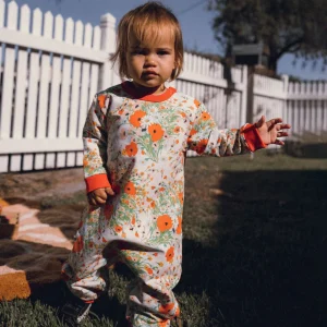 Banabae Poppy Floral Organic Cotton Jumpsuit-Kids Back To Kindy | Apparel