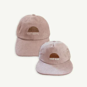 Banabae Rad Aunty and Rad Kid Cord Cap Bundle - Mauve-Women Hats, Caps And Beanies