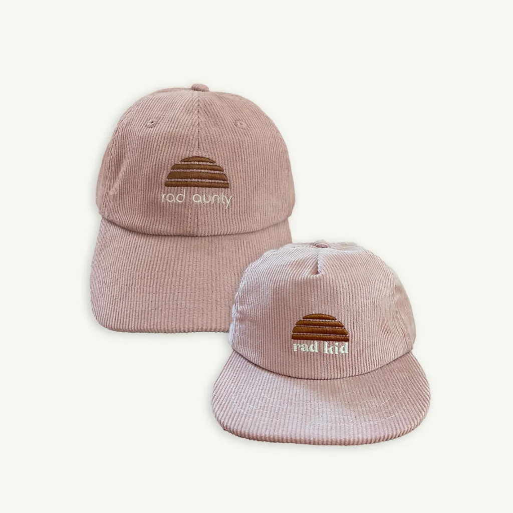 rad_aunty_and_rad_kid_cor_0.webp Banabae Rad Aunty and Rad Kid Cord Cap Bundle - Mauve-Women Hats, Caps And Beanies