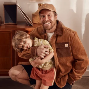 Banabae Rad Dad Organic Corduroy Spliced Shirt - Brown- Apparel