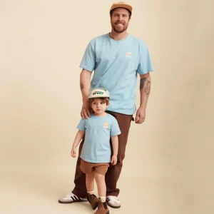 Banabae Rad Dad Organic Cotton Flow Tee - Blue- Apparel