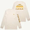 Banabae Rad Dad Tonal Long Sleeve Tee - White- Apparel