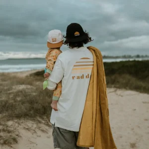 Banabae Rad Dad Tonal Long Sleeve Tee - White- Apparel