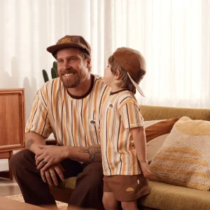 Banabae Rad Dad Vertical Stripe Hemp Tee- Apparel
