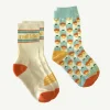 Banabae Rad Kid and Floral Check Organic Cotton Sock Pack-Kids Back To Kindy | Socks