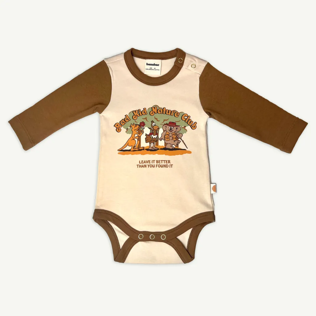 rad_kid_nature_club_long__0.webp Banabae Rad Kid Nature Club Long Sleeve Onesie- Apparel