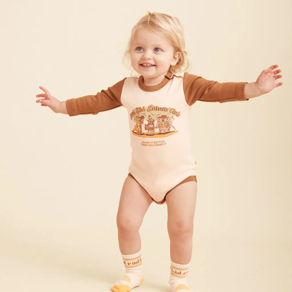 rad_kid_nature_club_long__1.webp Banabae Rad Kid Nature Club Long Sleeve Onesie- Apparel