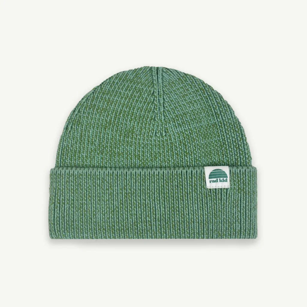 rad_kid_organic_knit_bean_0.webp Banabae Rad Kid Organic Knit Beanie - Green Marle-Kids Hats, Caps And Beanies | Hats