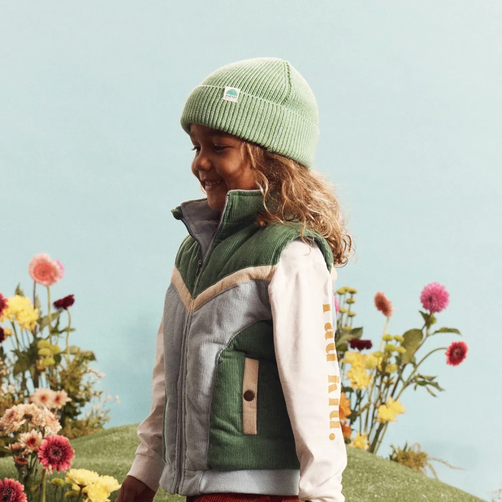 rad_kid_organic_knit_bean_1.webp Banabae Rad Kid Organic Knit Beanie - Green Marle-Kids Hats, Caps And Beanies | Hats