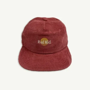 Banabae Rad Kid Pinch Front Cord Cap - Eco Red-Kids Hats, Caps And Beanies