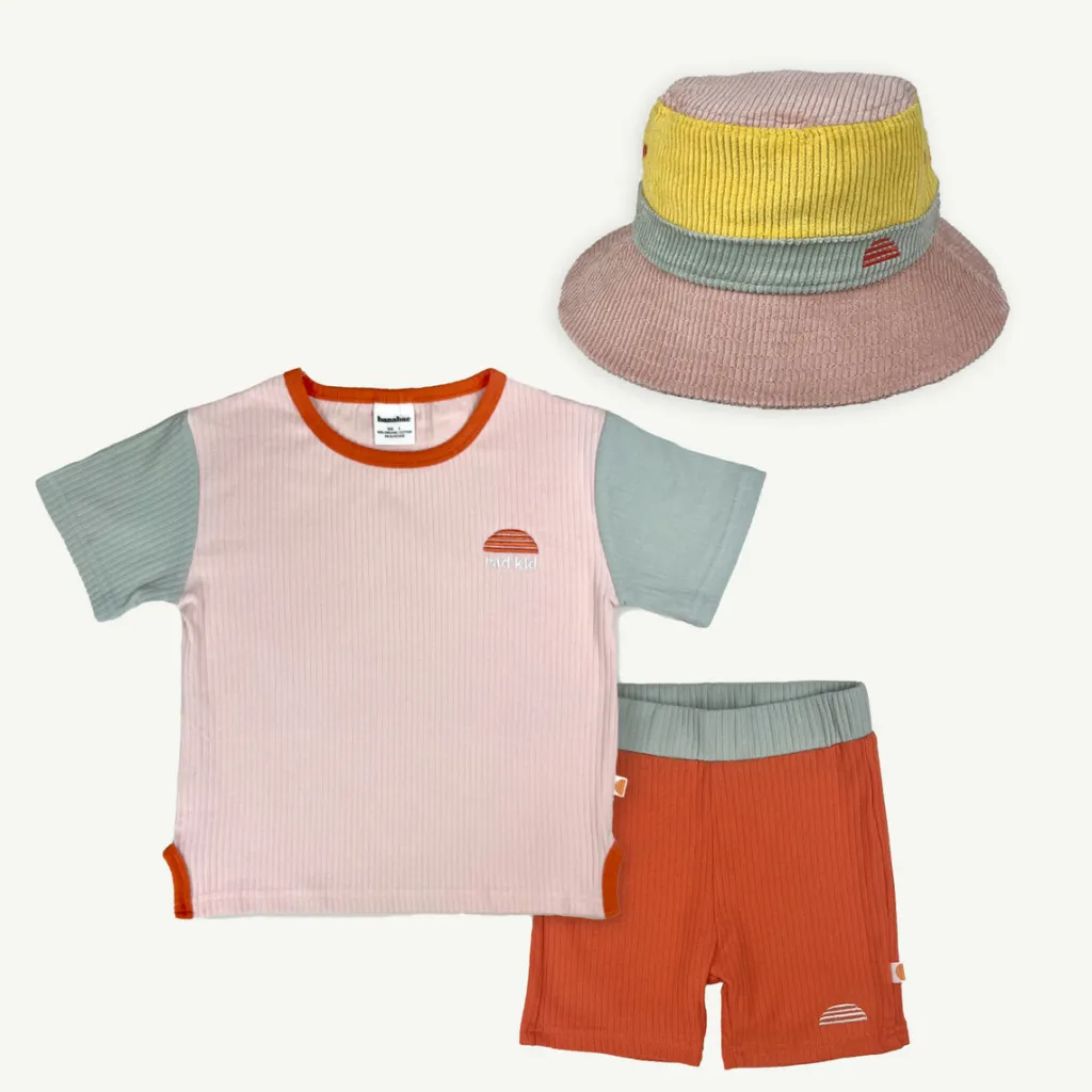 rad_kid_twinset_and_bucke_0.webp Banabae Rad Kid Twinset and Bucket Hat - Hibiscus-Kids Back To Kindy | Hats, Caps And Beanies