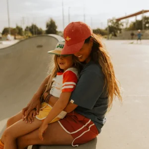 Banabae Rad Mama Baseball Cord Cap - Eco Red-Women Hats, Caps And Beanies