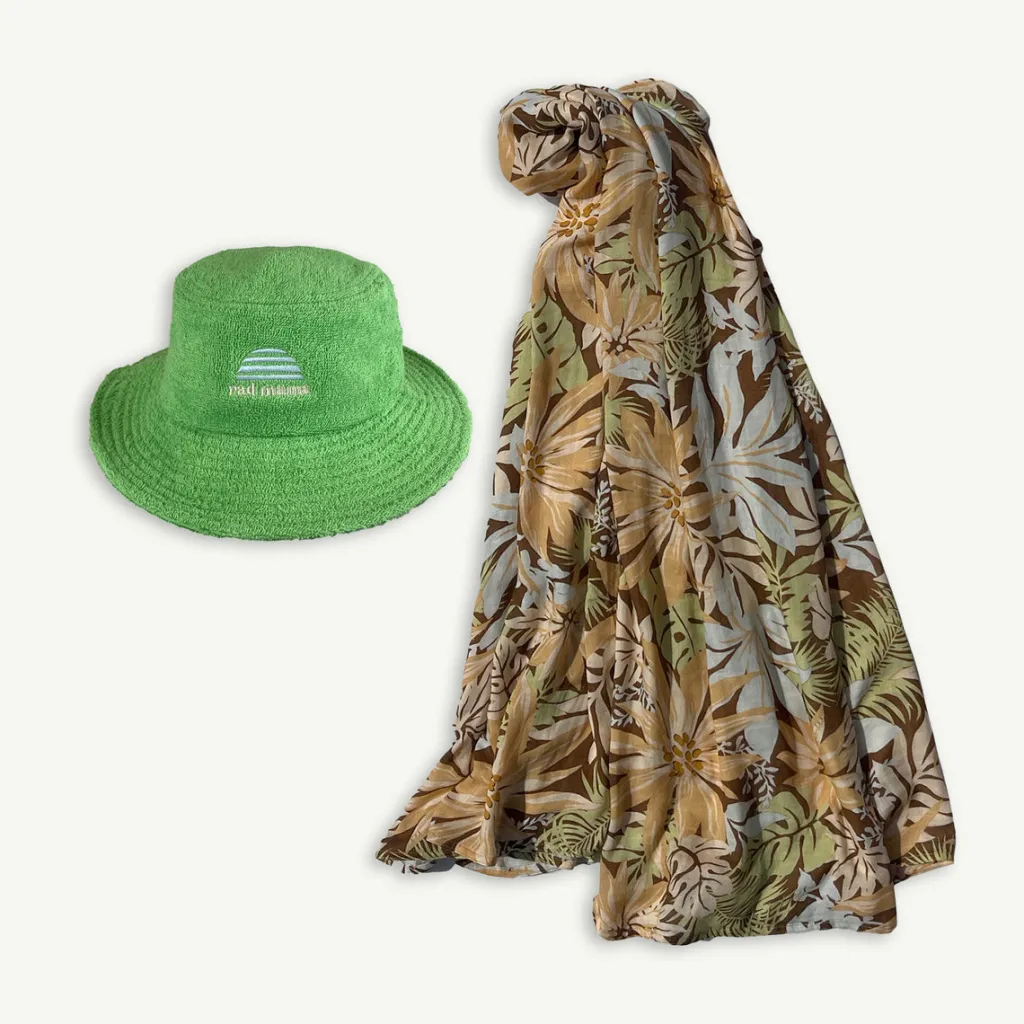 rad_mama_cabana_floral_sa_0.webp Banabae Rad Mama Cabana Floral Sarong and Bucket Hat Bundle-Women Hats, Caps And Beanies | Apparel