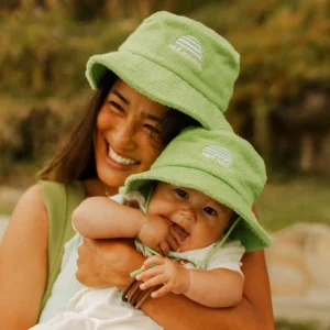 Banabae Rad Mama Terry Bucket Hat - Green Apple-Women Beach | Hats, Caps And Beanies