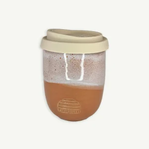 Banabae Rad Nan x Pottery For The Planet Ceramic Travel Mug - Coral- Ceramics | Kitchen