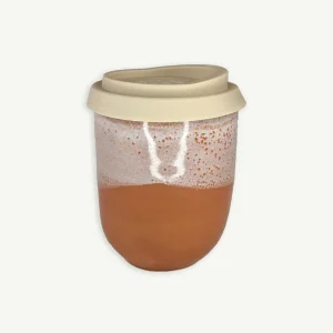 Banabae Rad Nan x Pottery For The Planet Ceramic Travel Mug - Coral- Ceramics | Kitchen