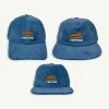 Banabae Rad Pop, Rad Dad and Rad Kid Cord Caps Bundle - Denim Blue-Kids Hats, Caps And Beanies