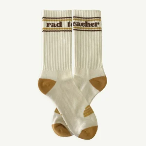 Banabae Rad Teacher Organic Cotton Crew Socks - Natural-Women Socks | Socks